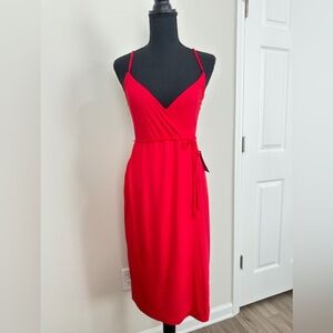 Velvet Torch Vibrant Red Midi Dress